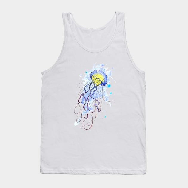 Lantern Jellyfish Tank Top by ValhallaBlack